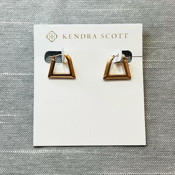 New Kendra Scott Renzo Hoop Earrings in Rose Gold